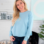 Blue Ice Overlapping Back Sweatshirt BOBI