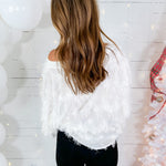 Boatneck Ivory Tassel Detail Top