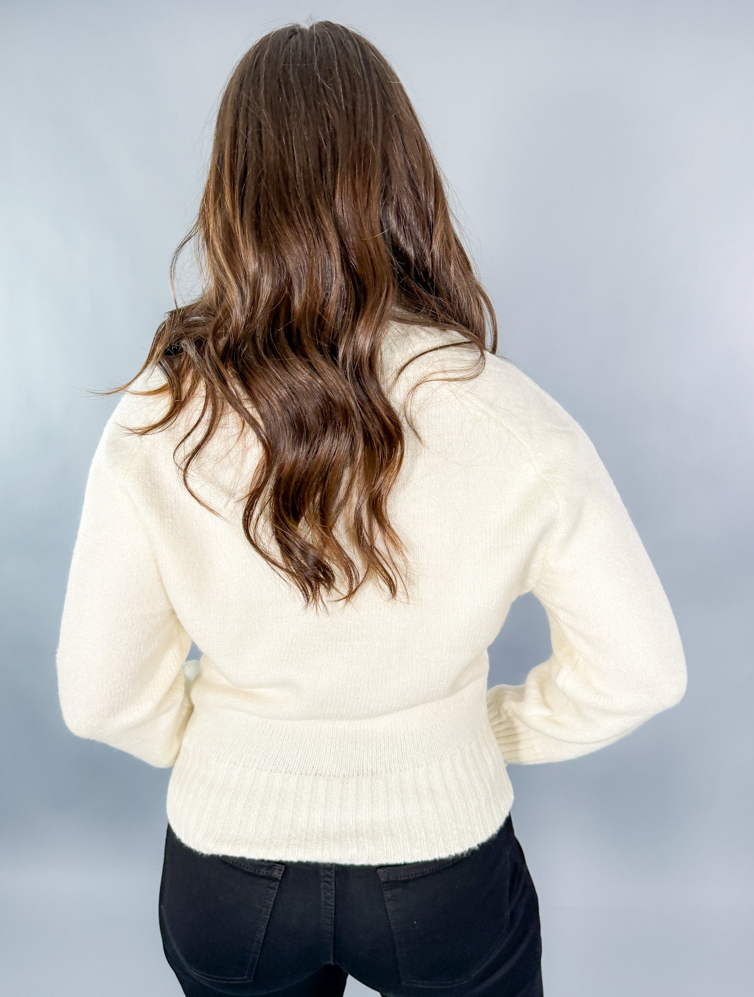 Bonner Cream Mock Neck Sweater