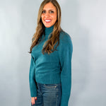 Bonner Teal Mock Neck Sweater