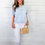 Bonnie Baby Blue SS Cardigan Le Lis