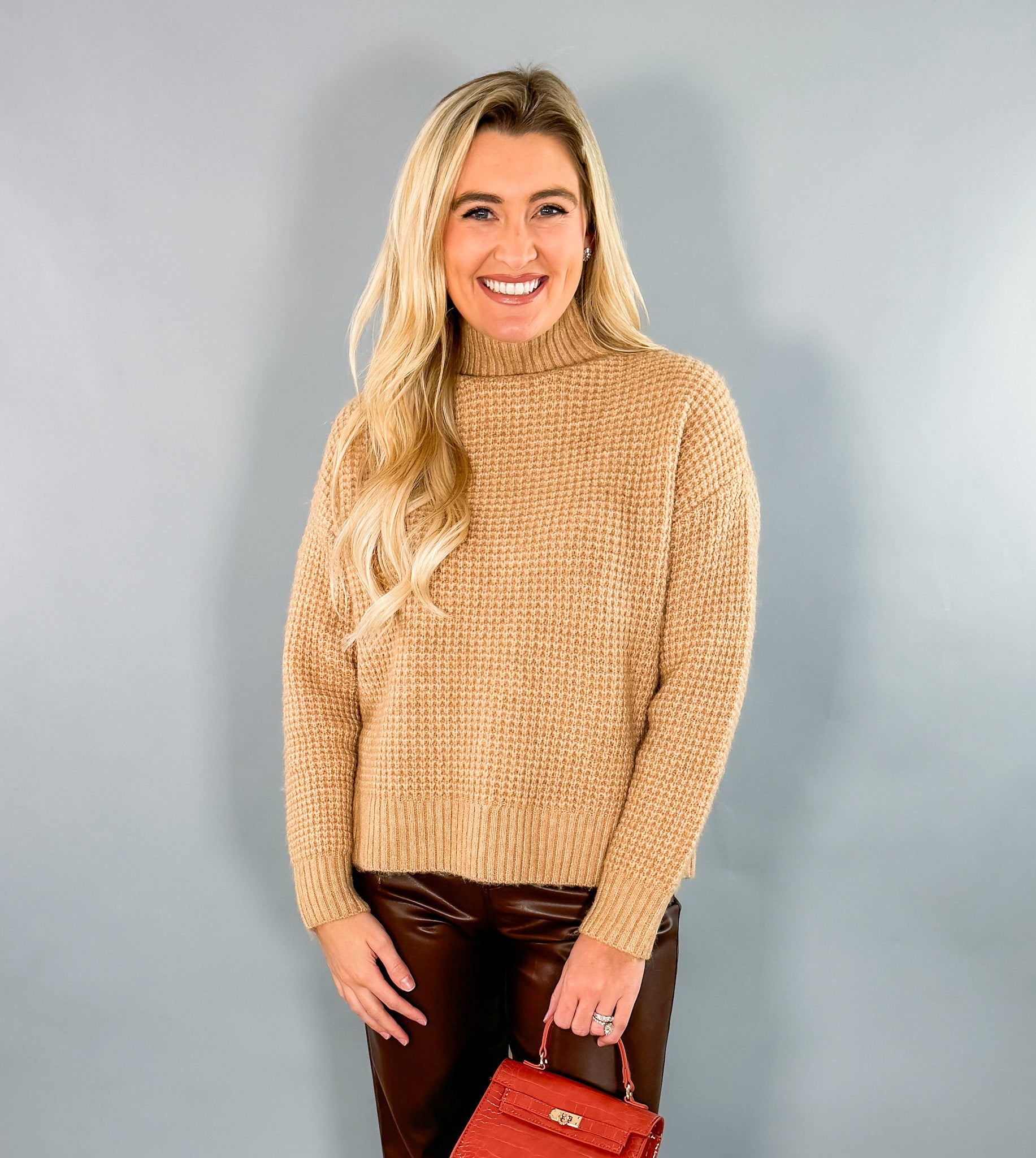 Bonnie Beige Turtleneck Sweater Molly Bracken