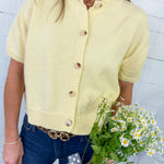 Bonnie Lemon Meringue SS Cardigan Le Lis