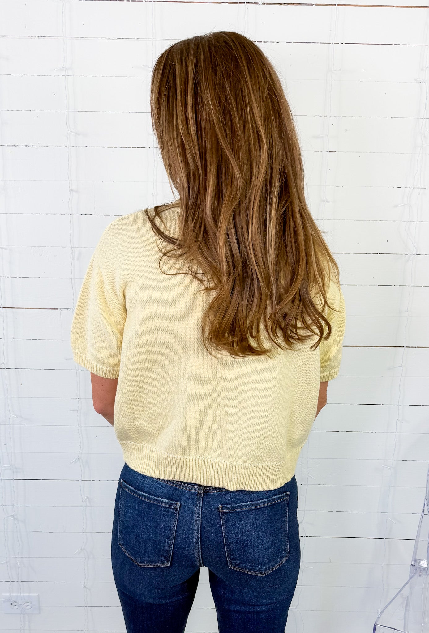 Bonnie Lemon Meringue SS Cardigan Le Lis