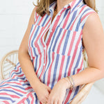 Born in the USA Striped Mini Dress Fate