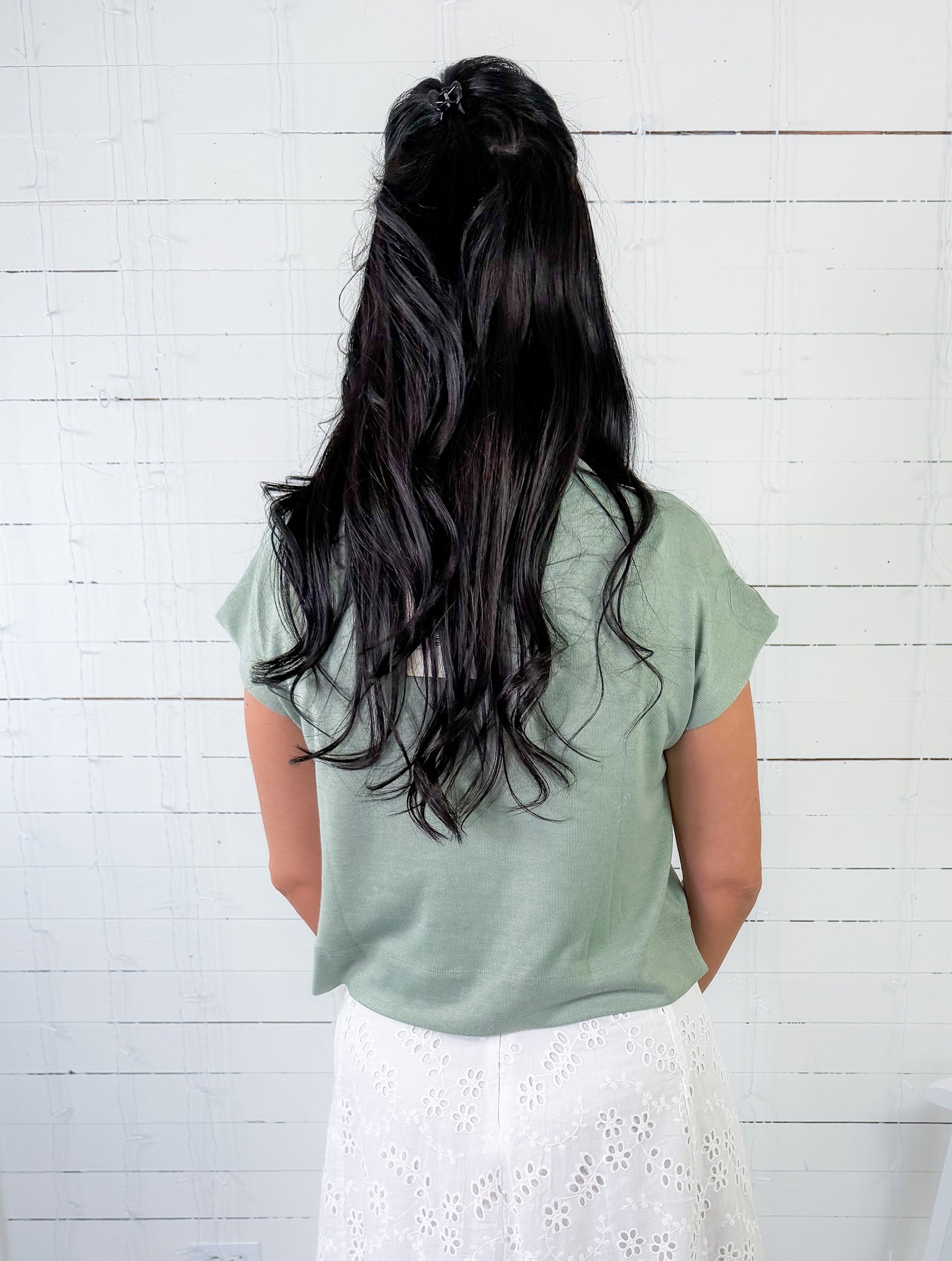 Bowen Mint Cap Sleeve Sweater Entro