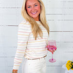 Boyle Vanilla + Pastel Stripe Sweater Staccato