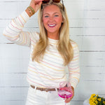 Boyle Vanilla + Pastel Stripe Sweater Staccato