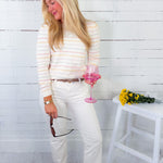 Boyle Vanilla + Pastel Stripe Sweater Staccato