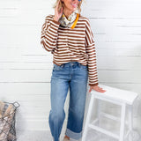 Braided Belt Loop Mid Rise Wide Leg Cuff Jean Kan Can USA