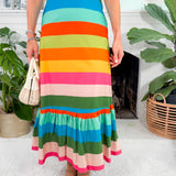 Brianna Strawberry Waves Maxi Skirt Briton Court