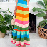 Brianna Strawberry Waves Maxi Skirt Briton Court