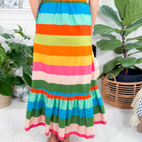 Brianna Strawberry Waves Maxi Skirt Briton Court