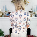Bridges Vintage Floral Ruffle Neck Top Karlie
