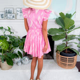 Brielle Aurora Pink + Cream Dress