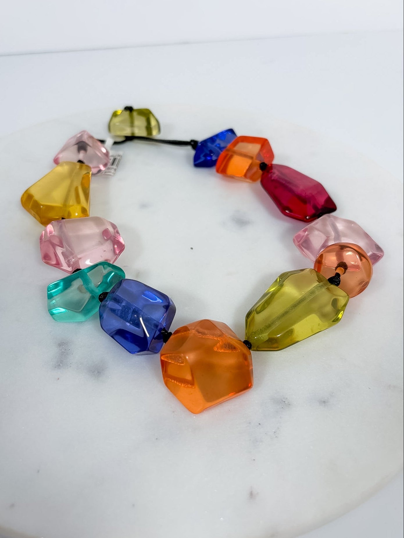 Bright Translucent Stone Necklace