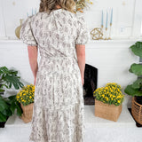 Britt Brown Scribble + Ivory Maxi Dress Pinch 