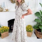 Britt Brown Scribble + Ivory Maxi Dress Pinch 