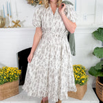 Britt Brown Scribble + Ivory Maxi Dress Pinch 