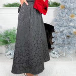 Bronte Black Brocade Maxi Skirt Sincerely Ours