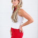 Brooklyn Ivory Knit Scoop Tank Karlie