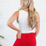 Brooklyn Ivory Knit Scoop Tank Karlie