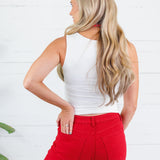 Brooklyn Ivory Knit Scoop Tank Karlie