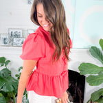 Buster Coral Shimmer Top Molly Bracken