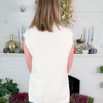 Buster Ivory Sleeveless Turtleneck Hi - Lo Sweater Karlie