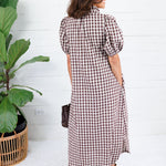 Butler Brown Gingham Maxi Dress Entro