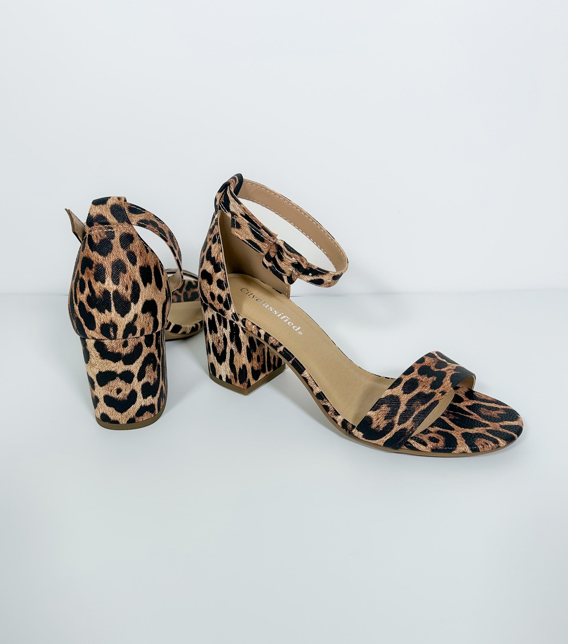 Cake Leopard Chunky Heel Sandal
