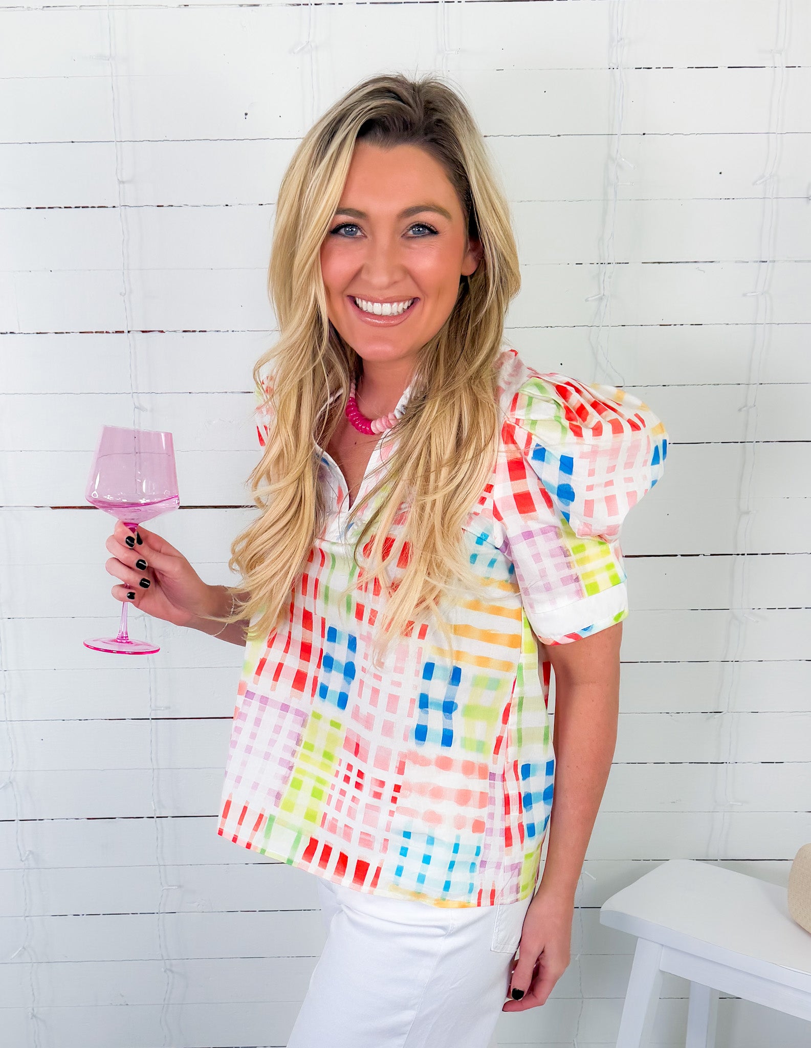 Calliope Big Top Plaid Top Entro