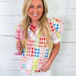 Calliope Big Top Plaid Top Entro
