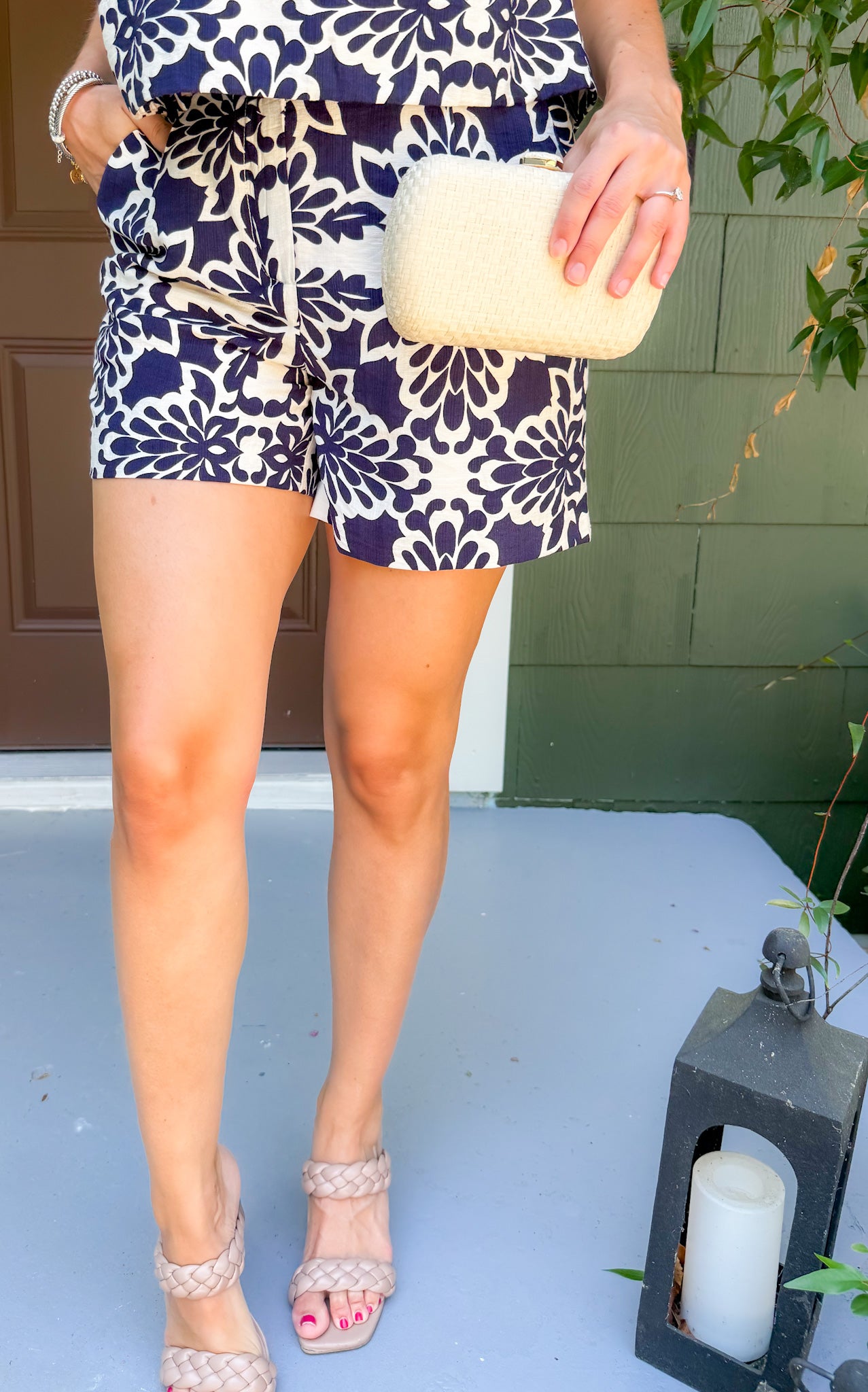 Cam Navy + Ivory Shorts