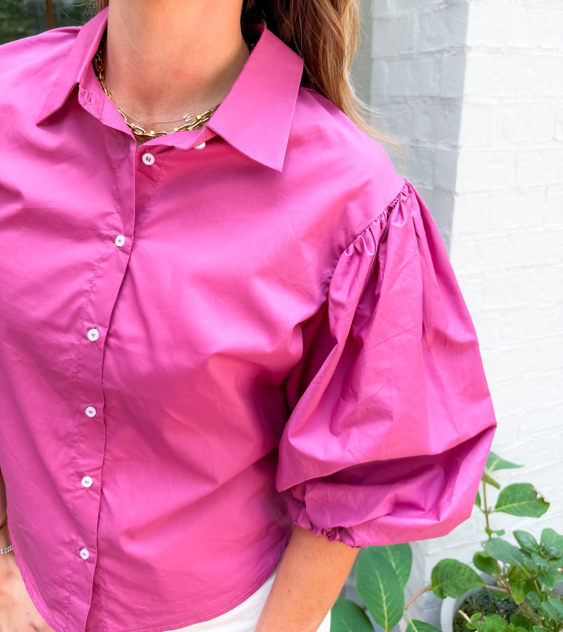 Camelot Orchid Button Top Karlie