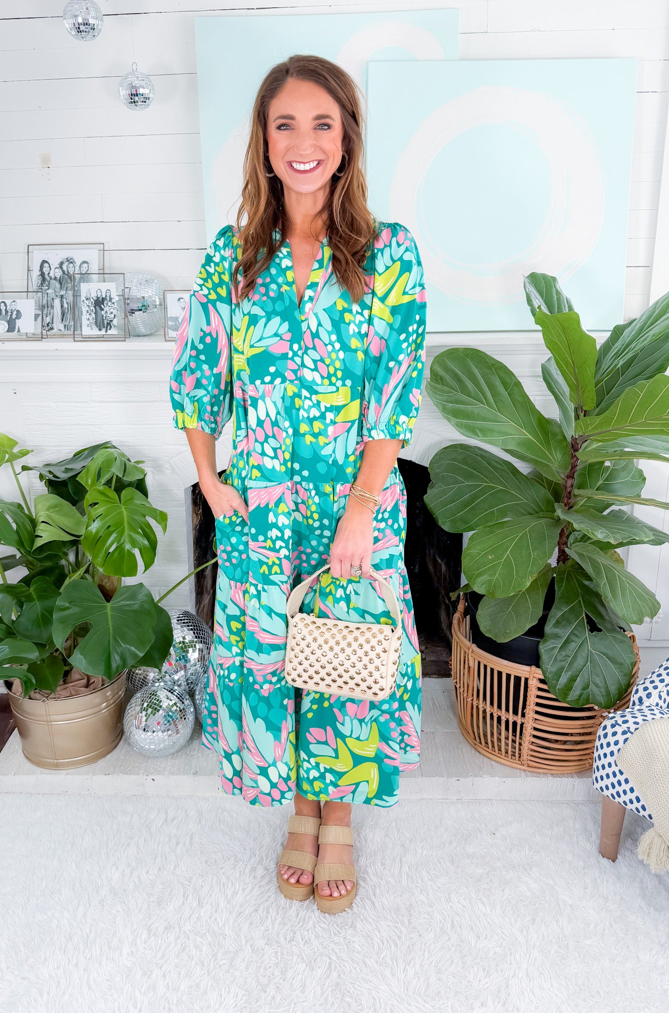 Cameron Aloha Green Maxi Dress Mary Square