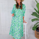 Cameron Daisy Chain Green Maxi Dress Mary Square