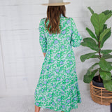 Cameron Daisy Chain Green Maxi Dress Mary Square
