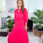 Cameron Hot Pink Maxi Dress Mary Square