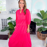 Cameron Hot Pink Maxi Dress Mary Square