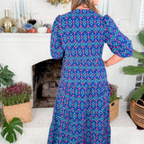 Cameron Navy Take Two Midi Dress Mary Square
