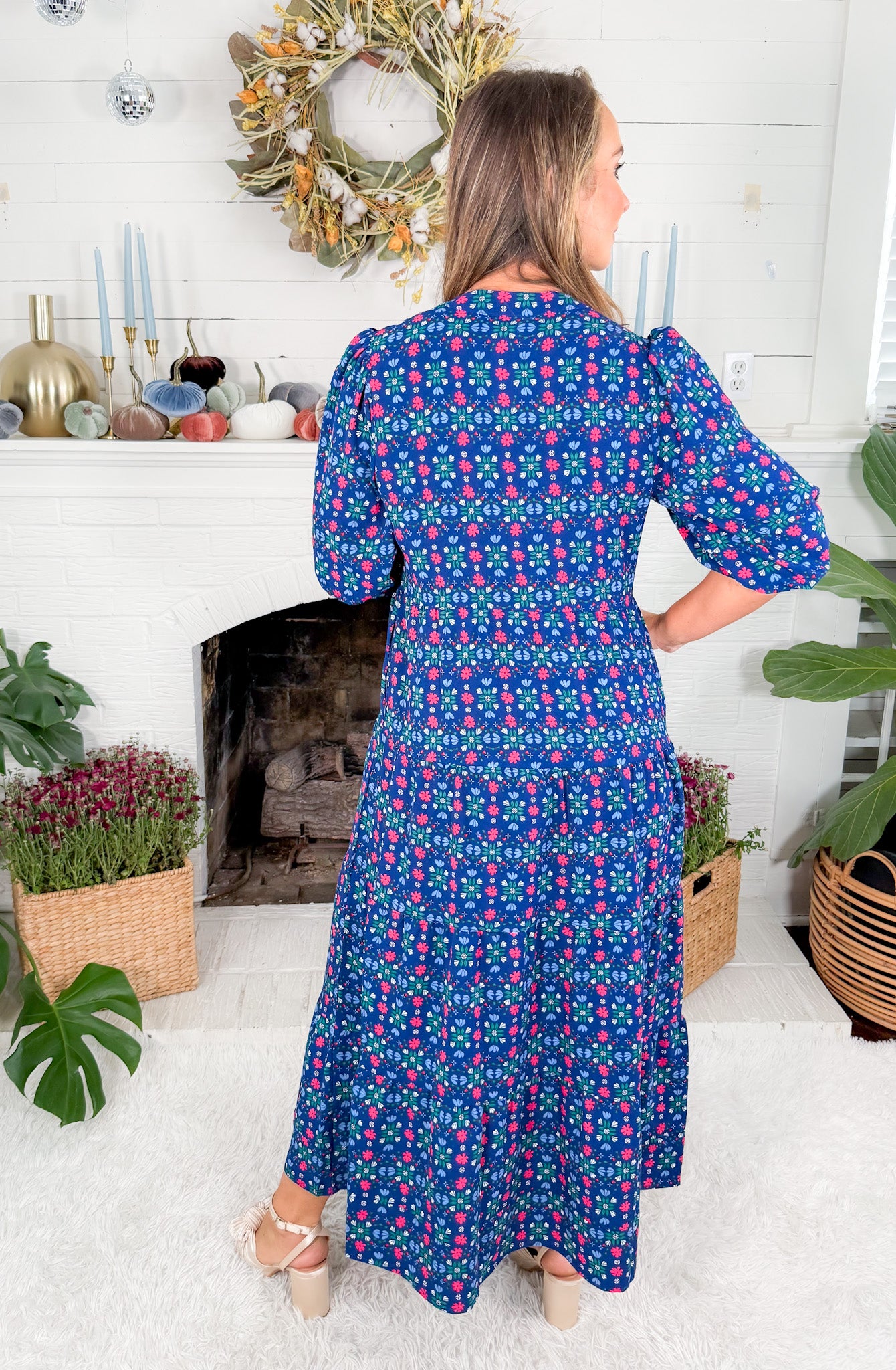Cameron Navy Take Two Midi Dress Mary Square
