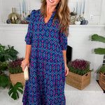 Cameron Navy Take Two Midi Dress Mary Square