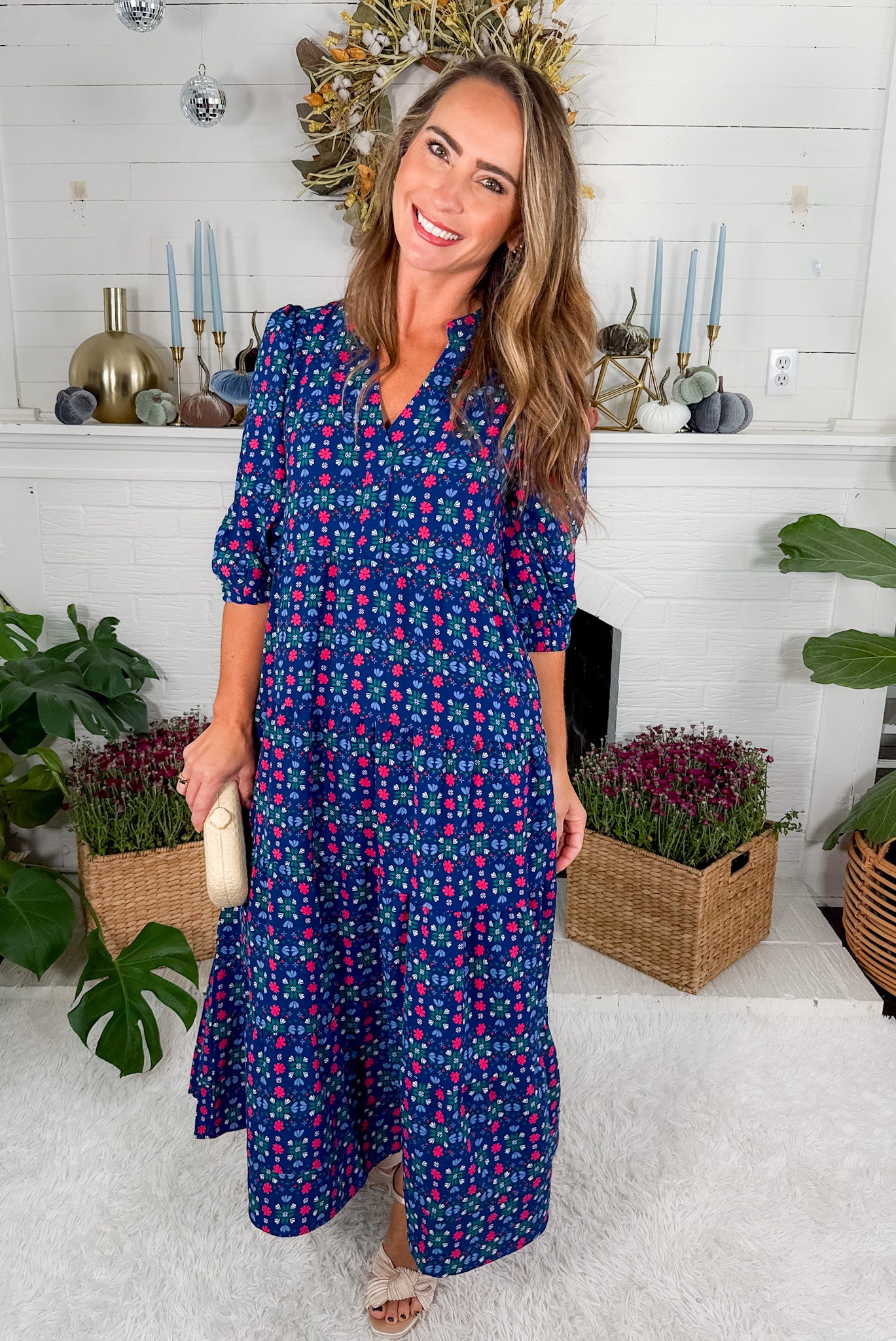 Cameron Navy Take Two Midi Dress Mary Square