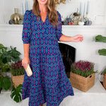 Cameron Navy Take Two Midi Dress Mary Square