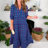 Cameron Navy Take Two Midi Dress Mary Square