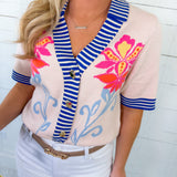 Cami Cream + Brights Floral Sweater THML 