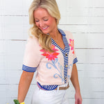 Cami Cream + Brights Floral Sweater THML 