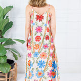Camille Cream Floral Slip Dress Briton Court