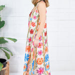 Camille Cream Floral Slip Dress Briton Court